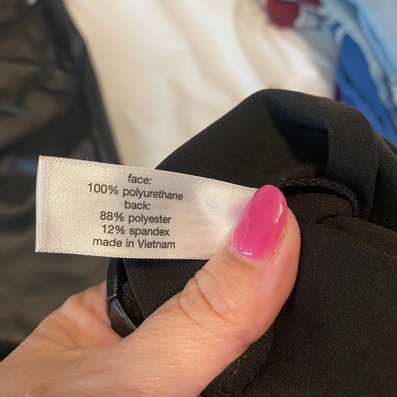 Lane Bryant Pants Plus Size 22 NWT Black Faux Leather Skinny Careerwear - Picture 5 of 5